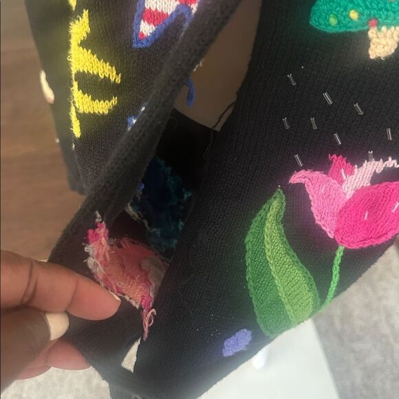 Design Options by Philip & Jane Gordon Novelty Cardigan Sweater L - Picture 4 of 9